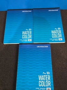 Grumbacher 11x15 140 lb/300 GSM, 30 hojas de papel, almohadilla de arte de acuarela, lote de 3 cintas - Imagen 1 de 8