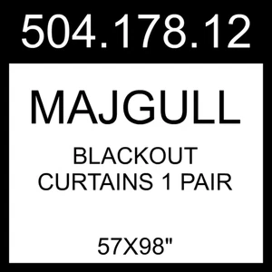 IKEA MAJGULL Verdunkelungsvorhänge 1 Paar grau 57x98" 504.178.12 - Bild 1 von 1