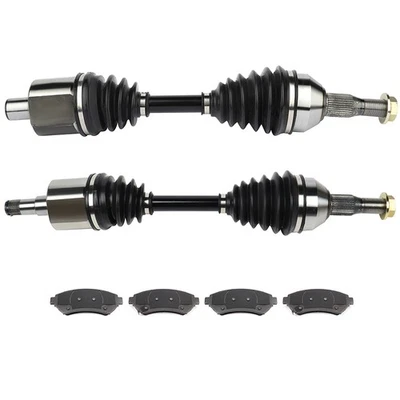 Front CV Axles & Brake Ceramic Pads For 2000-2005 Chevrolet Impala Monte Carlo Foto 1 de 4