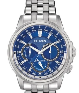 Men's Citizen Eco-Drive® Calendrier Watch with Blue Dial (Model: BU2021-51L) - Picture 1 of 4