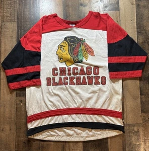 Vintage Chicago Blackhawks Trikot Gr. XLarge Made In USA Logo 7 Jersey Shirt - Bild 1 von 5