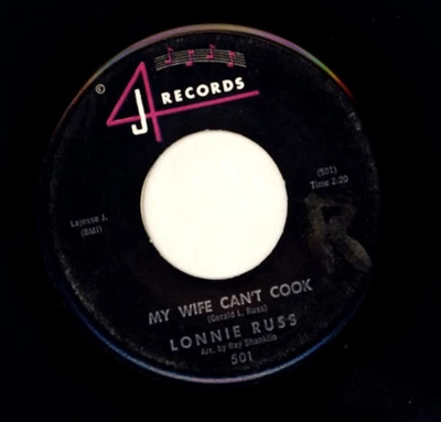 Lonnie Russ My Wife Can't Cook/Something Old 1962 Northern Soul VG+ Ray Shanklin - Image 1 of 2