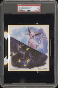 PSA 9 Espeon & Umbreon 5 Pokemon Shikishi Art 2 2019 - Picture 1 of 3