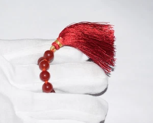 Red Ruby Corundum Gemstone Smooth 9 mm Beads Meditation Prayer Guru Japa Mala - Picture 1 of 23