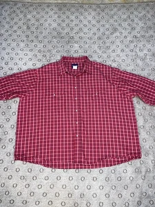 VTG Wrangler Plaid Pearl Snap Shirt Mens Size 4X Red Blue Cowboy Western - Picture 1 of 13
