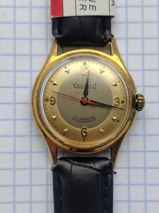Reloj Vintage EXQUISIT Chapado en Oro Alemania Swiss Pat - Imagen 1 de 6