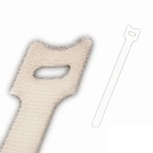 8 Zoll Haken und Öse Wiederverwendbar Gurt Kabel Schnur Kabelbinder 75 Stück Weiß - Bild 1 von 5