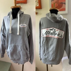 Wally's Hampton Beach NH Wimpel grau Hoodie Sweatshirt Damen Gr. M - Bild 1 von 21