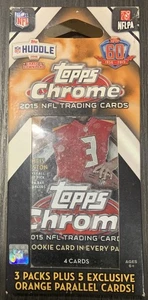2015 Topps Chrome Football EXCLUSIVE Factory Sealed Hanger Box-3 Pack+5 PARALLEL - Picture 1 of 2