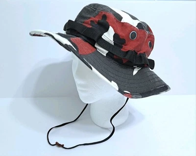 Sombrero Boonie de la Selva Militar de Estados Unidos Tipo II Camuflaje Rojo Camuflaje 7.5 Ejército USGI Foto 1 de 4