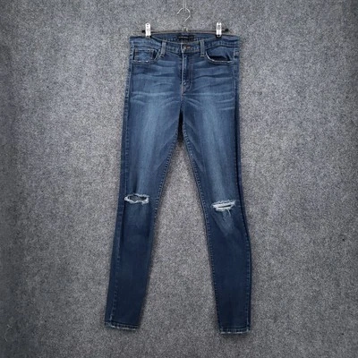 Flying Monkey Jeans Womens 30 Blue Platinum Mid Rise Skinny Distressed Denim - Image 1 of 4