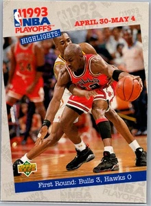 1993-94 Upper Deck #180 First Round: Bulls 3, Hawks 0 - Picture 1 of 2