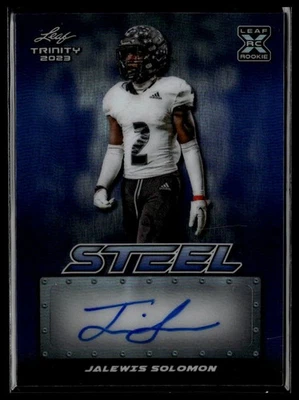 2023 Leaf Trinity - Steel Blue #SA-JS1 Jalewis Solomon #/49 - Image 1 of 2