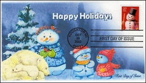 AO, 2002, Snowman with Top Hat, Add-on Cover, FDC, Booklet Stamp, - Picture 1 of 1
