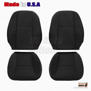 Front Cloth Seat Covers 2009 2010 2011 2012 2013 2014 GMC Sierra "EBONY BLACK" - Bild 1 von 64