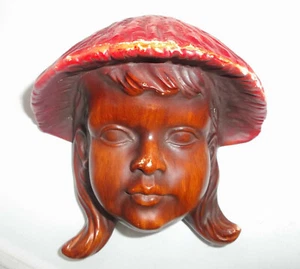 BROWN PORCELAIN WALL MASK Cortendorf-W.Germany No.3688-Unique - Picture 1 of 4