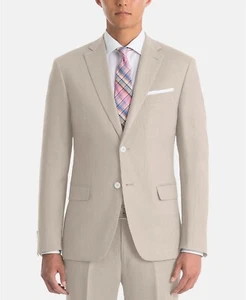 NEW Calvin Klein Boy's Stretch Blazer Suit Jacket 16 Slim Fit Natural Birch - Picture 1 of 2
