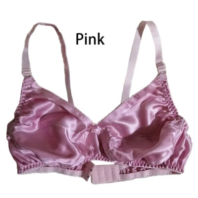 Mujeres Brillante Satén Seda Sujetador Lencería Bralette Ultra-delgado Inalámbrico Prendas para el torso/Ropa Interior Foto 1 de 4