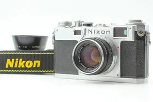 [MINT w/ Strap] Nikon S2 Black Dial Film Camera H.C 5cm 50mm F2 Lens From JAPAN - Picture 1 of 24