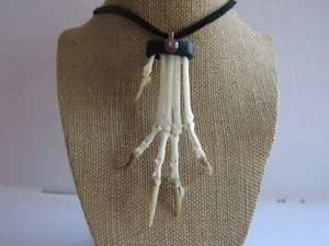 Red Fox Foot/Paw Articulated Necklace Animal bone Spirit Animal Jewelry N4957 - Picture 1 of 6