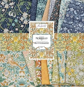 William Morris Buttermere 16 x 1/2 Yard bundle - Full Collection cotton fabric - Picture 1 of 18