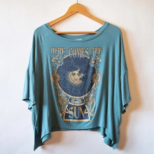 Arula Here Comes the Sun Tee T-Shirt Top Made in USA One Size - Picture 1 of 8