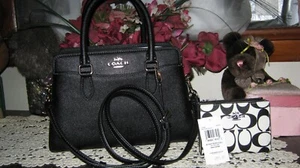 Coach Mini Darci Carryall Neu mit Etikett CH297 & Coach schwarz/weiß SG faltbare Geldbörse M-777 - Bild 1 von 21