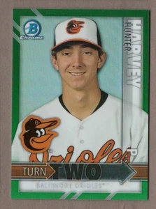 HUNTER HARVEY/D.J. STEWART 2016 Bowman Chrome TURN TWO GREEN REFRACTOR #57/99 - Picture 1 of 2