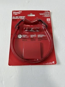 Milwaukee Banded Red Reusable Earplugs with 25 dB Noise Reduction Rating All Day - Picture 1 of 2