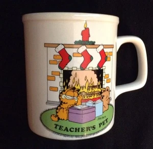Taza de café de Navidad de fiesta de maestro Garfield de colección Jim Davis 1978 - Imagen 1 de 7