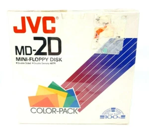 JVC MD-2D 5.25" 5 1/4 Mini Floppy Disc 10 Count Color Pack - NEW Old Stock - Picture 1 of 4