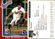 Joey Metropoulos Signed 2005 Auburn Doubledays #21 Card *Autograph Den* Auto