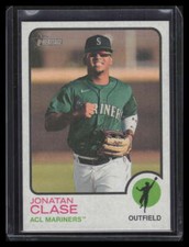 2022 Topps Heritage Minors Flip Stock 148 Jonatan Clase Rookie 2/25