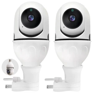 WOOLINK 2PK 1080P Light Bulb Camera 3MP WiFi Security IP Camera Night Vision