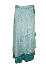 Reversible Double Sided Skirt Wrap Around Skirts Vintage Wrap Skirt Sarong Dress