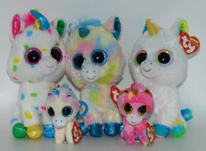 5er Set Ty Beanie Boos & Clips Einhörner PIXY-HARMONIE-BLITZ-FANTASIA neu mit Etikett - Bild 1 von 1