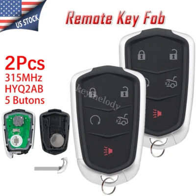 2 For Cadillac Keyless Smart Prox Remote Key Fob CTS SRX XTS 2015 2016 2017 2018 - Image 1 of 4