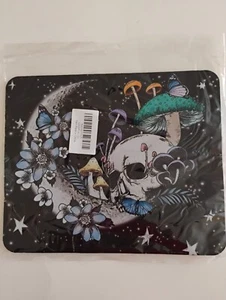 OFlich Gothic Skull Crescent Moon Mushroom in Starry Night Mousepad 9.5×7.9 - Picture 1 of 1