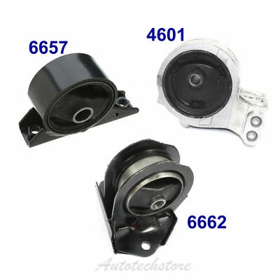 Engine Motor Mount Set Manual 95-99 For Chrysler Sebring 2.0 4601 6657 6662 — 第 1/4 张图片