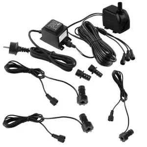 Springbrunnen Pumpe mit Beleuchtung 3 LED Spot Teichpumpe Tauchpumpe Wasserpumpe - Bild 1 von 12