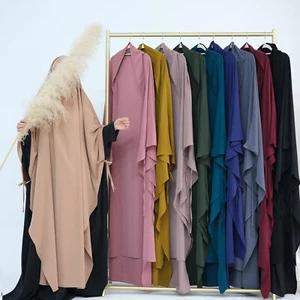 Mujeres Musulmanas Hijab Grande Sobre la Cabeza Burkaturban Abaya Bata de Oración Cubierta Completa Niqab - Imagen 1 de 34