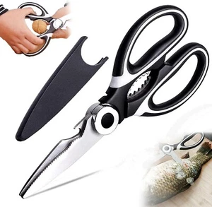 Multi-Purpose Kitchen Shears - Stainless Steel Scissors for Poultry, Fish, Meat - Picture 1 of 7