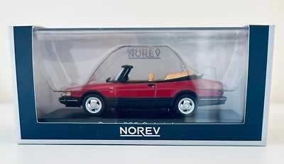 NOREV 1:43 Saab 900 Turbo16V Cabriolet - Red with Tan Interior 1992  (810042) - Image 1 of 4