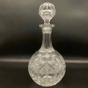 Vintage Nachtmann 11"" Rund Kristall Glas Dekanter Anglia mattiert Ätzmuster - Bild 1 von 17