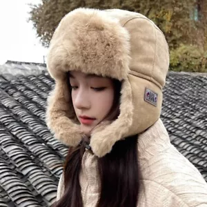 Ladies Mens Thick Trapper Bomber Hat Ear Flap Ushanka Cap Ski Warm Daily Fashion - Bild 1 von 12