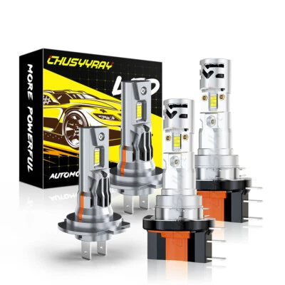 适用于 2013 - 2015 梅赛德斯 - 奔驰 GLK300 - LED 车头灯套件白色灯泡 Hi/Lo 4 件 — 第 1/4 张图片