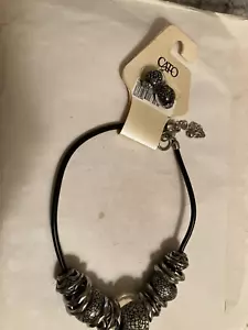 Nuevo collar de gargantilla Cato Demi grueso con cuentas de gas en tono plateado - Imagen 1 de 3
