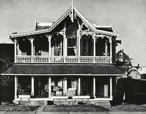 1931 Original WALKER EVANS Ocean City Jigsaw House Architecture Photo Art 11x14 - Picture 1 of 1
