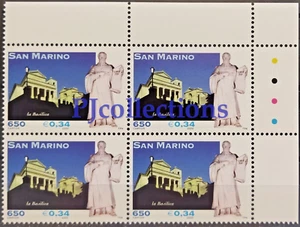 787- SAN MARINO 2000 ARCHITETTURA DEL MONTEFELTRO FULL BLOCK 4 STAMPS MNH - Foto 1 di 1