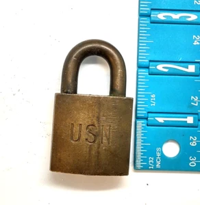 USN Vintage Eagle Lock Co. U.S. Navy Vorhängeschloss, ohne Schlüssel Locksport - Bild 1 von 2